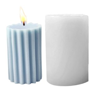 cylinder mold Cylindrical Ribbed Silicone Mold